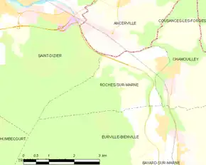 Poziția localității Roches-sur-Marne