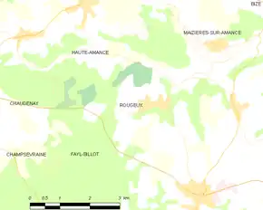 Poziția localității Rougeux