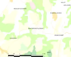 Poziția localității Saint-Broingt-le-Bois