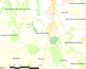 Poziția localității Saints-Geosmes
