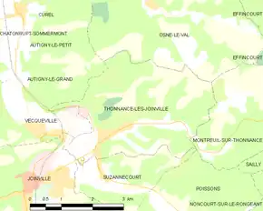 Poziția localității Thonnance-lès-Joinville