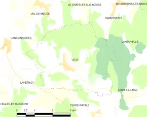 Poziția localității Vicq
