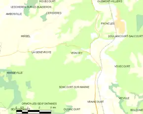 Poziția localității Vignory