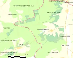 Poziția localității Villars-en-Azois
