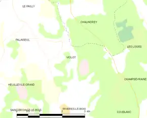 Poziția localității Violot