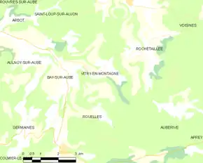 Poziția localității Vitry-en-Montagne