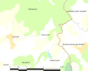 Poziția localității Voncourt