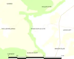 Poziția localității Vroncourt-la-Côte