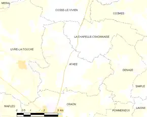 Poziția localității Athée