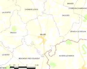 Poziția localității Ballée