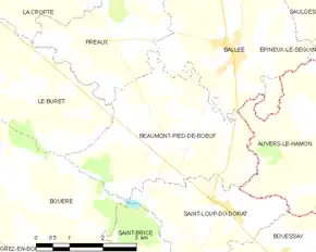 Poziția localității Beaumont-Pied-de-Bœuf