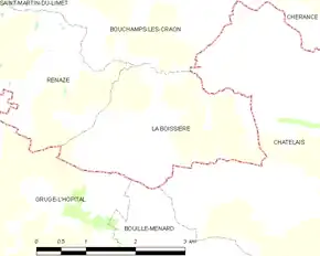 Poziția localității La Boissière