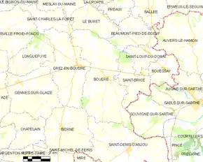 Poziția localității Bouère