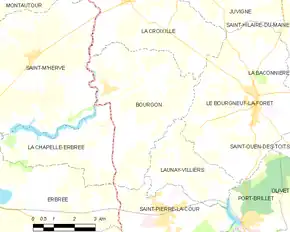 Poziția localității Bourgon