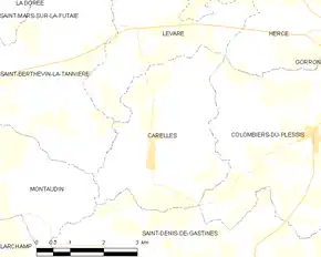 Poziția localității Carelles