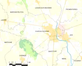 Poziția localității Château-Gontier