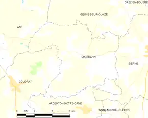 Poziția localității Châtelain