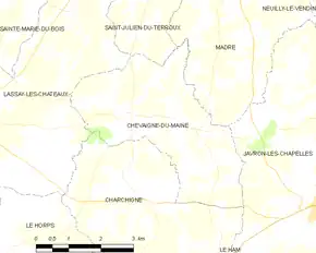 Poziția localității Chevaigné-du-Maine