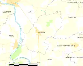 Poziția localității Coudray