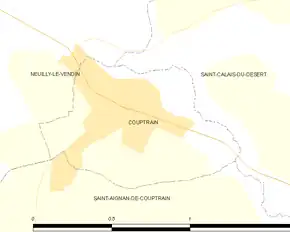 Poziția localității Couptrain