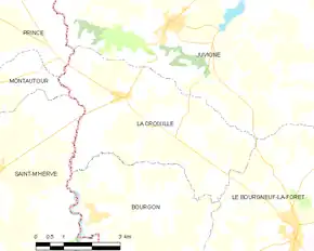 Poziția localității La Croixille