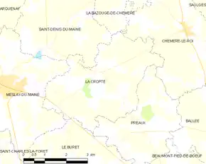 Poziția localității La Cropte