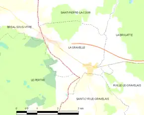 Poziția localității La Gravelle