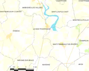 Poziția localității La Haie-Traversaine