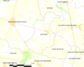 Poziția localității Houssay