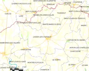 Poziția localității Lassay-les-Châteaux