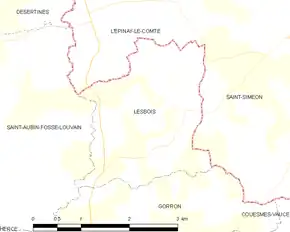 Poziția localității Lesbois