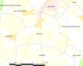 Poziția localității Moulay