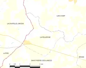Poziția localității La Pellerine