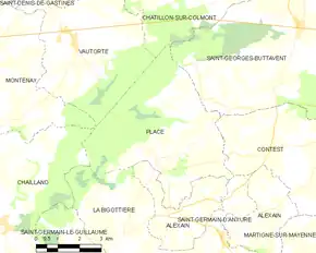 Poziția localității Placé