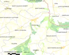 Poziția localității Pré-en-Pail