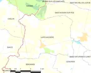 Poziția localității La Rouaudière