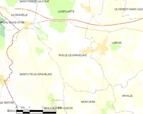 Poziția localității Ruillé-le-Gravelais