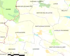 Poziția localității Saint-Aignan-sur-Roë