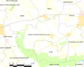 Poziția localității Saint-Christophe-du-Luat