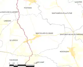 Poziția localității Saint-Ellier-du-Maine