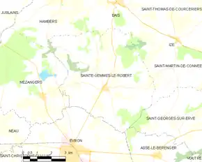 Poziția localității Sainte-Gemmes-le-Robert