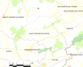 Poziția localității Saint-Georges-sur-Erve