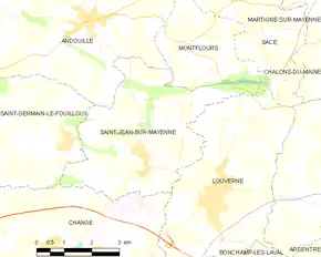 Poziția localității Saint-Jean-sur-Mayenne