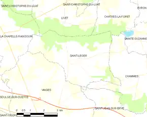 Poziția localității Saint-Léger