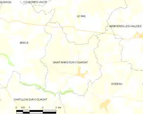 Poziția localității Saint-Mars-sur-Colmont