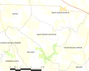 Poziția localității Saint-Pierre-sur-Erve