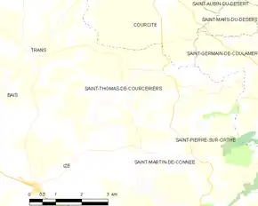 Poziția localității Saint-Thomas-de-Courceriers