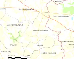 Poziția localității Thorigné-en-Charnie