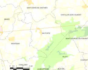 Poziția localității Vautorte