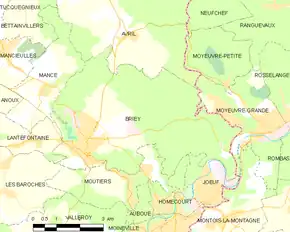 Poziția localității Briey